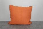 Bright Orange Moroccan Pillow | 20x22.4 Inches Solid Boho Decor