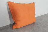 Bright Orange Moroccan Pillow | 20x22.4 Inches Solid Boho Decor