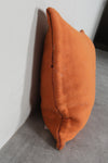 Bright Orange Moroccan Pillow | 20x22.4 Inches Solid Boho Decor