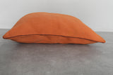 Bright Orange Moroccan Pillow | 20x22.4 Inches Solid Boho Decor