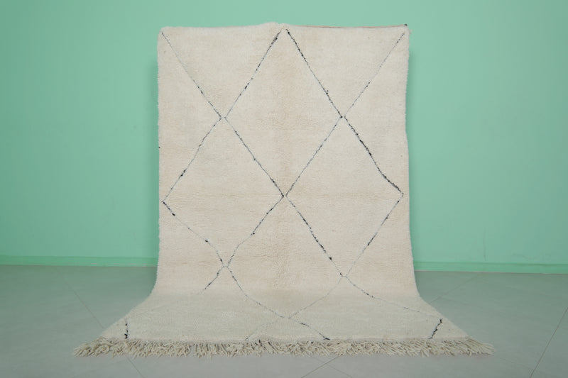 Diamond Moroccan Rug - Handwoven 5.8 x 8.2 Feet | Elegant Wool Design