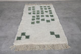 Green Pattern Beni Ourain Rug - 2.8 x 5 Feet | Handmade Moroccan Rug