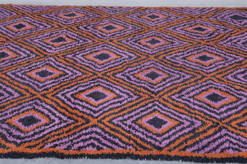 Moroccan Berber Rug - Handwoven 8.1 x 10.2 Feet | Vibrant Geometric Design