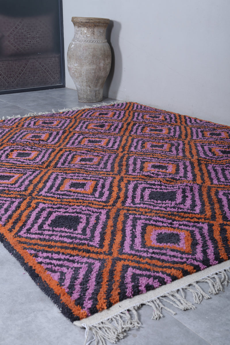 Moroccan Berber Rug - Handwoven 8.1 x 10.2 Feet | Vibrant Geometric Design