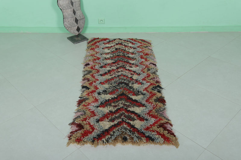 Handmade Moroccan Rug with Chevron Design – 2.2 x 5.5 ft