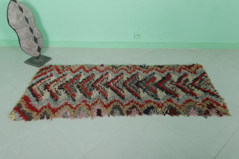 Handmade Moroccan Rug with Chevron Design – 2.2 x 5.5 ft