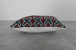 Moroccan Kilim Pillow | 14.9x16.1 Inches Multicolored Geometric Design