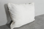 Minimalist Moroccan Pillow | 15.3x19.2 Inches White with Black Lines