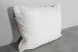 Minimalist Moroccan Pillow | 15.3x19.2 Inches White with Black Lines