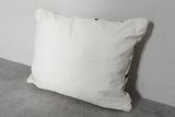 Minimalist Moroccan Pillow | 15.3x19.2 Inches White with Black Lines