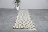 Vintage handmade runner rug 2.9 X 8.6 Feet