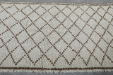 Vintage handmade runner rug 2.9 X 8.6 Feet