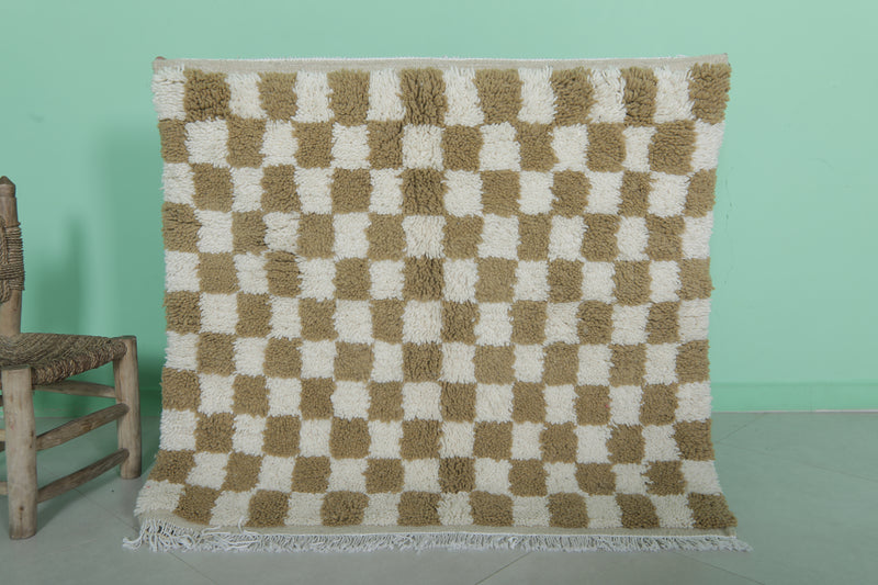 Checkered Beni Ourain Rug - 3.5 x 3.3 Feet