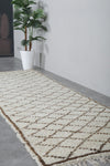 Vintage handmade runner rug 2.9 X 8.6 Feet