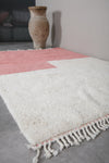 Pink Moroccan Rug - 6 x 9 Feet | Handcrafted Two-Tone Wool Carpet