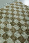 Checkered Beni Ourain Rug - 3.5 x 3.3 Feet