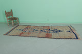 Shaggy Moroccan Runner Rug Pink 2.9 X 7.5 Feet