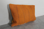 Handmade Moroccan Berber Pillow | 14.9x19.2 Inches Orange Sequin Decor