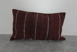 Moroccan Tribal Pillow | 13.7x22.4 Inches Boho Red & Black Design