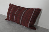 Moroccan Tribal Pillow | 13.7x22.4 Inches Boho Red & Black Design