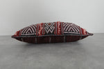 Moroccan Tribal Pillow | 13.7x22.4 Inches Boho Red & Black Design