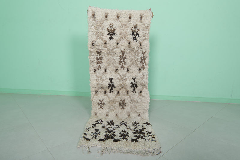 Moroccan Rug - Minimalist Berber Design 2.1ft x 5.7ft | Handmade