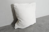 Modern Moroccan Pillow | 17.7x18.1 Inches White with Black Cross Lines