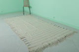 Vintage berber handwoven kilim runner rug 4.7 FT X 9.3 FT