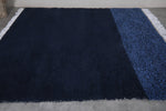 Blue Moroccan Rug - 7.6 x 8.2 Feet | Handcrafted Wool Carpet