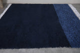 Blue Moroccan Rug - 7.6 x 8.2 Feet | Handcrafted Wool Carpet