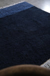 Blue Moroccan Rug - 7.6 x 8.2 Feet | Handcrafted Wool Carpet