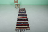 Vintage moroccan berber handwoven kilim runner rug 1.6 FT X 6.1 FT