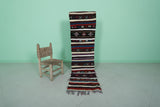 Vintage moroccan berber handwoven kilim runner rug 1.6 FT X 6.1 FT