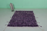 beni ourain rug 4.5 x 6.3 Feet - Purple handmade rug