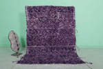 beni ourain rug 4.5 x 6.3 Feet - Purple handmade rug