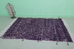 beni ourain rug 4.5 x 6.3 Feet - Purple handmade rug