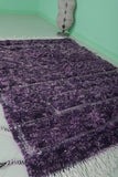 beni ourain rug 4.5 x 6.3 Feet - Purple handmade rug