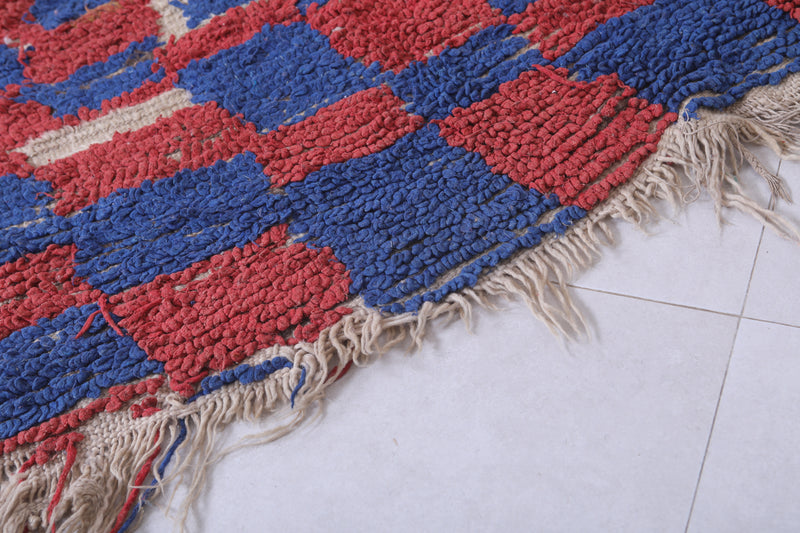 Moroccan berber rug 3.9 X 7.1 Feet - Boucherouite Rugs