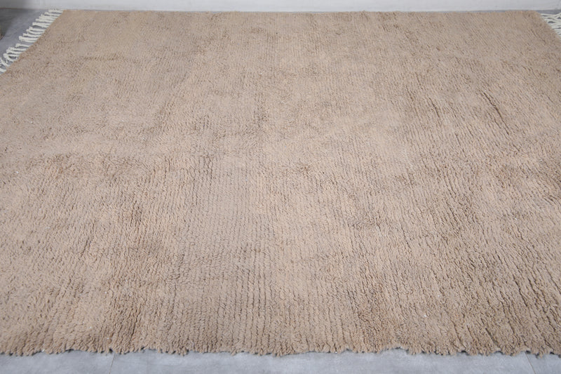 Taupe Moroccan Rug - 9 x 11 Feet | Handwoven Wool Area Rug