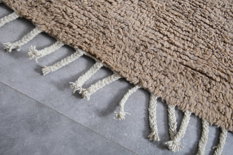 Taupe Moroccan Rug - 9 x 11 Feet | Handwoven Wool Area Rug