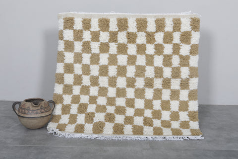 Checkered Beni ourain rug 3.5 X 3.3 Feet