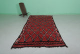 Vintage moroccan rug 4.6 X 9.8 Feet