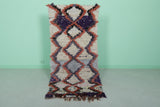 Wonderful Moroccan Boucherouite Rug 2.5 X 5.6 Feet