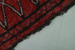 Vintage moroccan rug 4.6 X 9.8 Feet