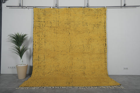 Yellow Moroccan rug 8.6 ft x 10.6 ft