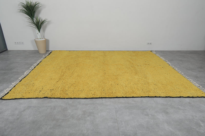 Yellow Moroccan Rug – Handwoven Wool Carpet 8.6x10.6 FT