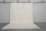 Elegant Moroccan Rug - 7.3 x 9.5 ft | Soft Beige Minimalist Design