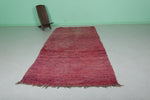 Moroccan Runner Rug 4.9 x 11 ft | Handwoven Red Carpet