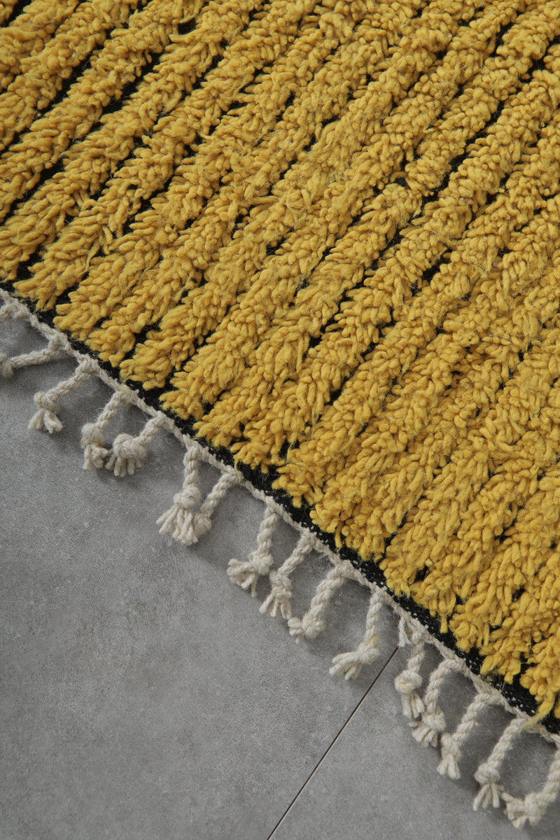 Yellow Moroccan Rug – Handwoven Wool Carpet 8.6x10.6 FT