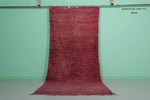 Moroccan Runner Rug 4.9 x 11 ft | Handwoven Red Carpet